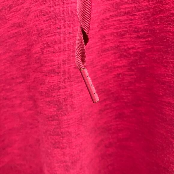 Columbia Pink Fuchsia Drawstring Space Dye Funnel Neck Pullover Sweatshirt Top - Picture 7 of 9